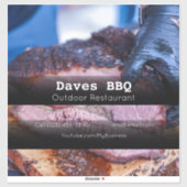 BBQ Restaurant Food Custom-Cut Vinyl Sticker (Vel)