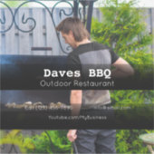 BBQ Restaurant Food Custom-Cut Vinyl Sticker (Voorkant)