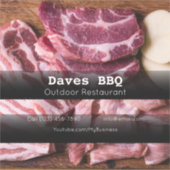 BBQ Restaurant Food Custom-Cut Vinyl Sticker (Voorkant)