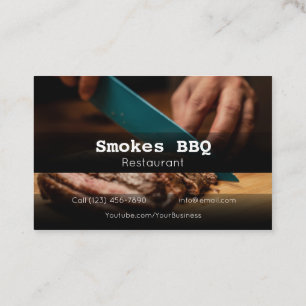 BBQ Restaurant Grill Smoke Company Visitekaartje