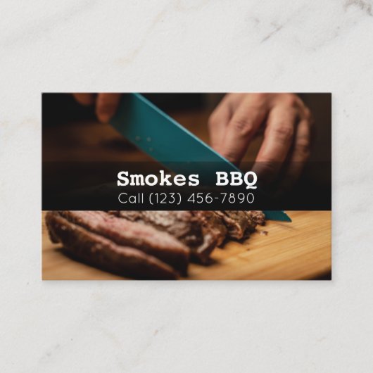 BBQ Restaurant Grill Smoke Company Visitekaartje (Voorkant)