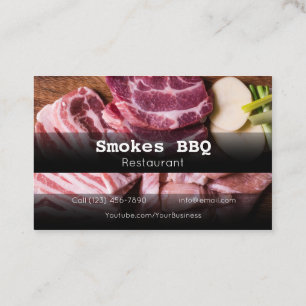 BBQ Restaurant Grill Smoke Company Visitekaartje