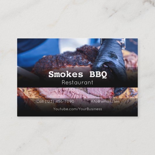 BBQ Restaurant Grill Smoke Company Visitekaartje (Achterkant)