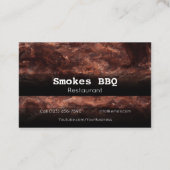 BBQ Restaurant Grill Smoke Company Visitekaartje (Achterkant)