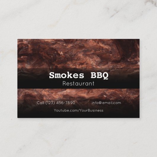 BBQ Restaurant Grill Smoke Company Visitekaartje (Achterkant)