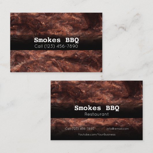 BBQ Restaurant Grill Smoke Company Visitekaartje (Voorkant / Achterkant)