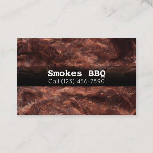 BBQ Restaurant Grill Smoke Company Visitekaartje (Voorkant)