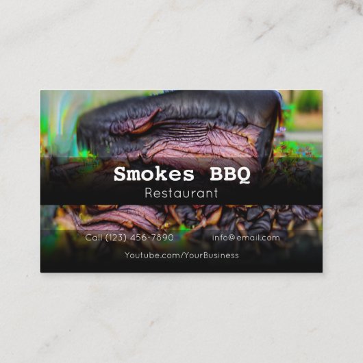 BBQ Restaurant Grill Smoke Company Visitekaartje (Achterkant)