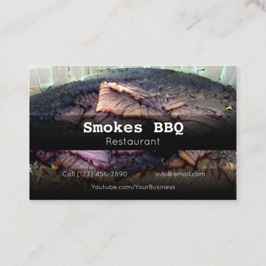 BBQ Restaurant Grill Smoke Company Visitekaartje (Achterkant)