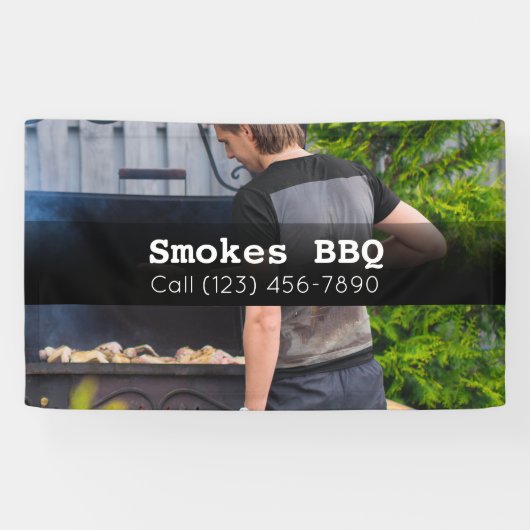 BBQ Restaurant Roked Grilled Business Banner (Horizontaal)