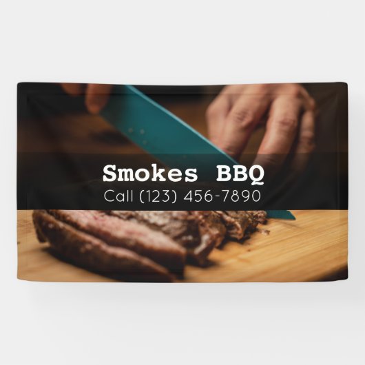 BBQ Restaurant Roked Grilled Business Banner (Horizontaal)