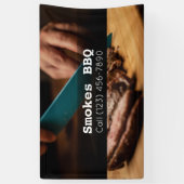 BBQ Restaurant Roked Grilled Business Banner (Verticaal)