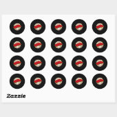 BBQ-ribben  Ronde Sticker (Vel)