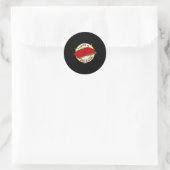 BBQ-ribben  Ronde Sticker (Tas)