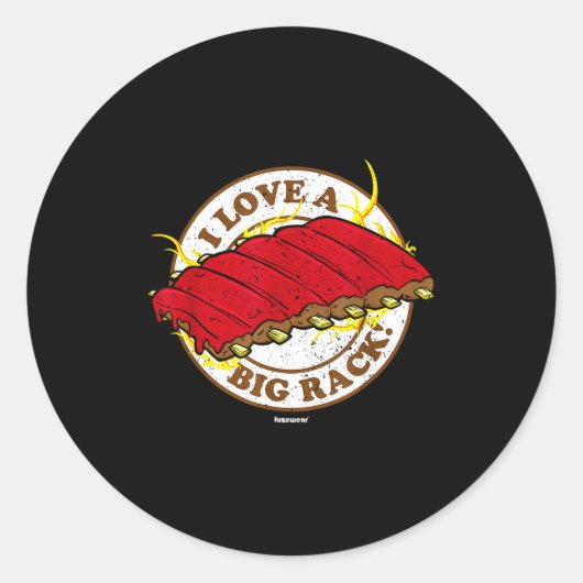 BBQ-ribben  Ronde Sticker (Voorkant)