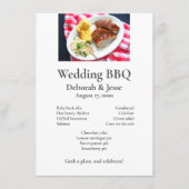 BBQ ribt op een kleurrijke doek Menu (Voorkant)