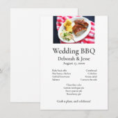 BBQ ribt op een kleurrijke doek Menu (Voorkant / Achterkant)