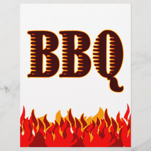 BBQ Rode Vlammen Aangepaste Flyer Sjabloon