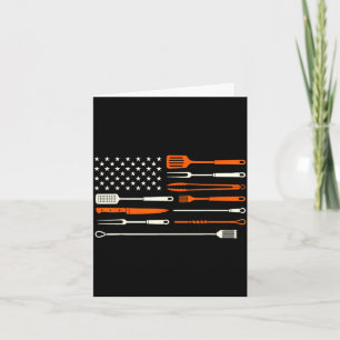 Bbq-roker barbecue chef grillgereedschap usa vlag kaart