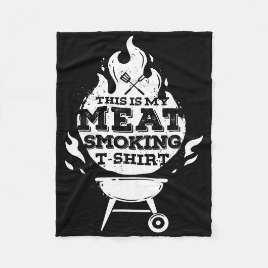 BBQ roker Dit is mijn vlees roken Fleece Deken (Voorkant)