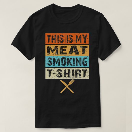  BBQ roker Dit is mijn vleesrookgeschenk D T-shirt (Design voorkant)
