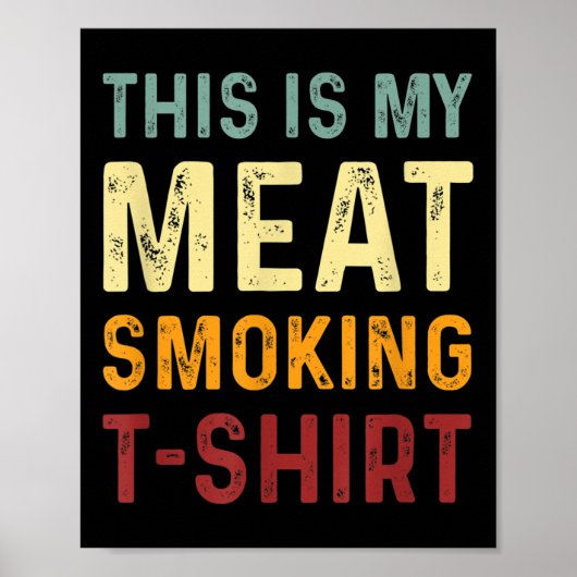 BBQ roker - Grappige barbecue - Dit is mijn M Poster (Voorkant)