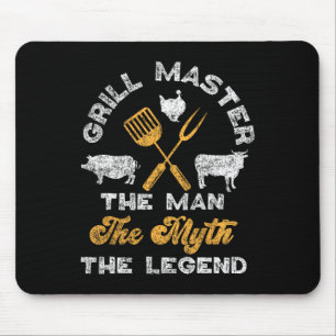 BBQ roker grill meester van het Man The Myth The L Muismat