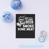 BBQ Roking Pitmaster Gift Drink Beer Smoke Vlees Flyer (Enkel)