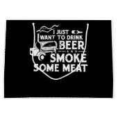 BBQ Roking Pitmaster Gift Drink Beer Smoke Vlees Groot Cadeauzakje (Voorkant)