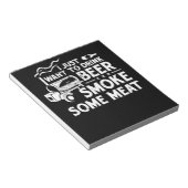 BBQ Roking Pitmaster Gift Drink Beer Smoke Vlees Notitieblok (Schuin)