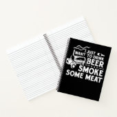 BBQ Roking Pitmaster Gift Drink Beer Smoke Vlees Notitieboek (Binnen)