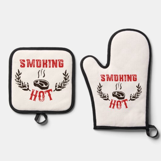 BBQ, rook & grill - Roken Heet Ovenwant & Pannenlap Set (Voorkant)