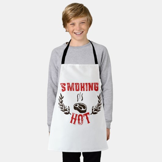 BBQ, rook & grill - Roken Heet Schort (Gedragen)