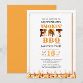 BBQ Rookoven Achtertuin Zomerfeestje Kaart (Voorkant / Achterkant)