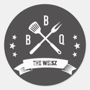 BBQ Round Custom Label