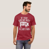 BBQ Rub My Butt Pull My Pork Smoker Grilling T-shirt (Voorkant volledig)