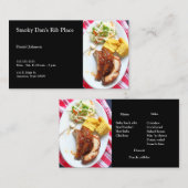 BBQ rugribben op aangekruiste doek Visitekaartje (Voorkant / Achterkant)