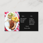 BBQ rugribben op aangekruiste doek Visitekaartje (Achterkant)