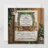 BBQ rustieke bruiloft uitnodiging (Voorkant)