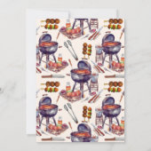 BBQ Rustieke Koppels Baby shower BabyQ Kaart (Achterkant)