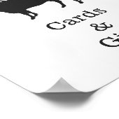 BBQ Rustieke Koppels Baby shower Kaarten en Gesche Poster (Hoek)