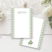  BBQ Sage Green Gingham Recept Kaart