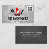 BBQ - Santistbrand | Qr code Visitekaartje (Voorkant / Achterkant)