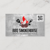 BBQ - Santistbrand | Qr code Visitekaartje (Voorkant)