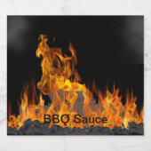 BBQ Sauce Bottle Likeurfles Etiket (Enkel label)