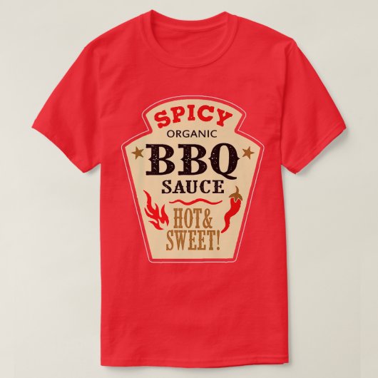 Bbq Sauce Hot Spicy Grill Ketchup Barbeque Hwe T-shirt (Design voorkant)