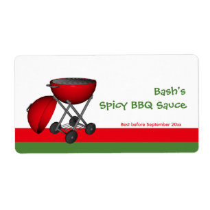 BBQ Sauce Jar Label