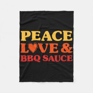 BBQ saus Ik hou van BBQ saus Grappig eten Fleece Deken