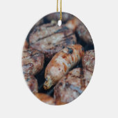 BBQ Sausages Keramisch Ornament (Rechts)