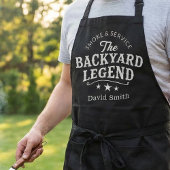 BBQ-schort 'Backyard Legend' met eigen naam Schort